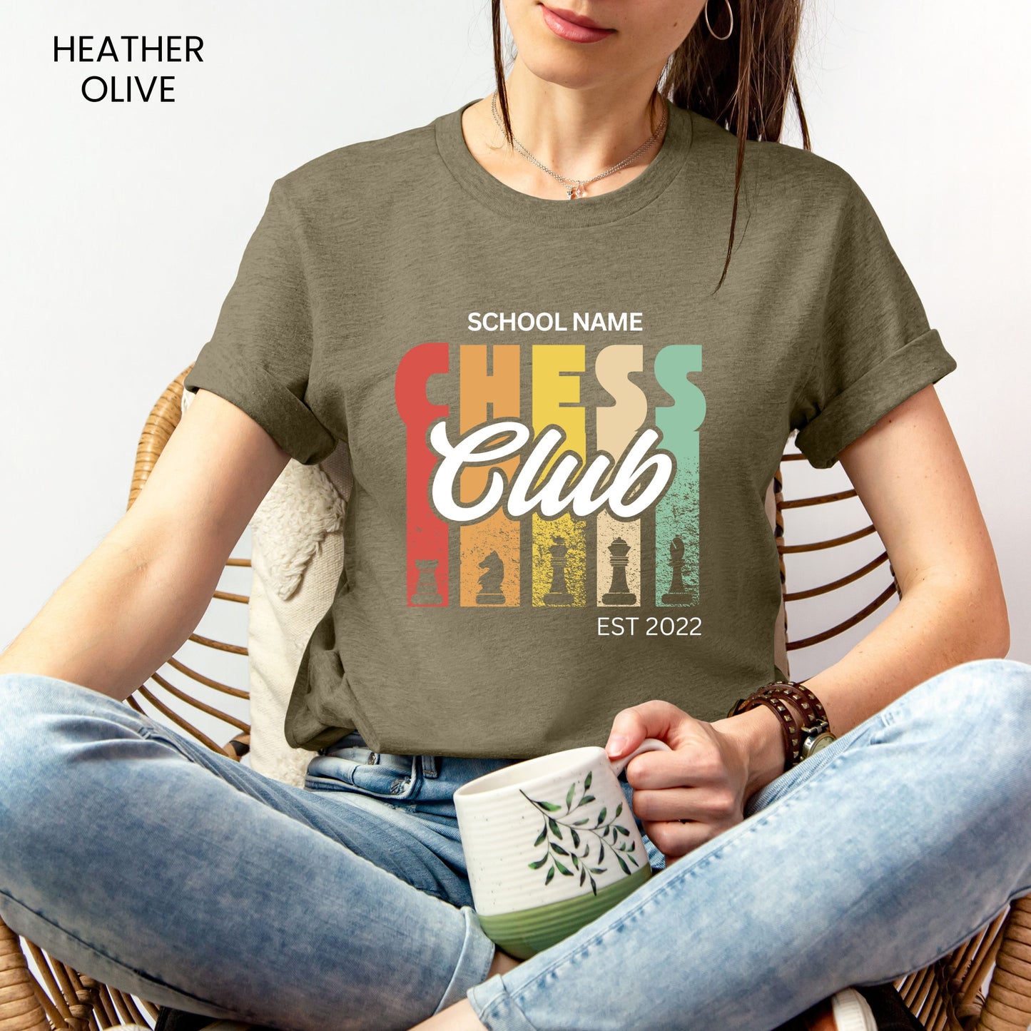 Chess Club Retro Customizable Adult and Youth Tee