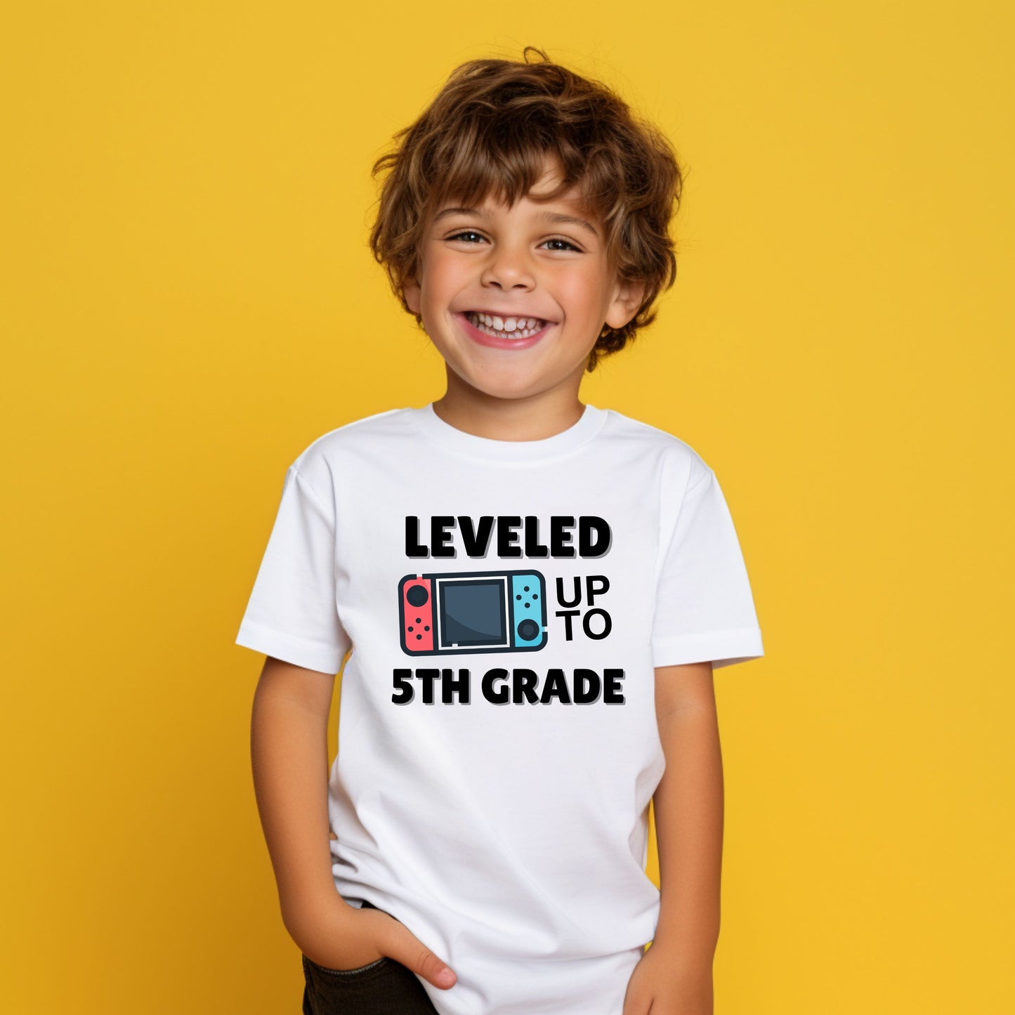 Leveled Up To Customizable Grade Short Sleeve Youth and Adult Tee