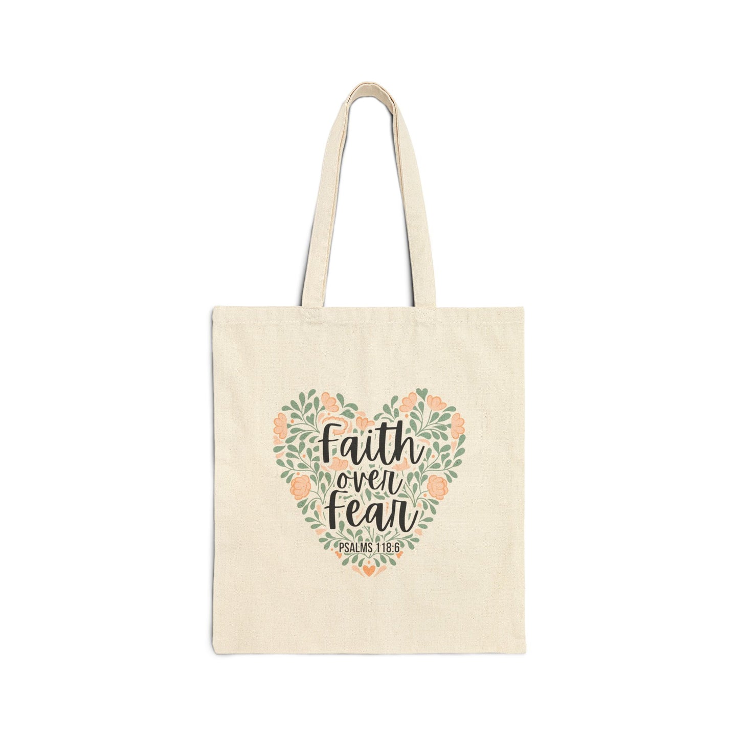 Church Scripture Tote Bag Faith Over Fear