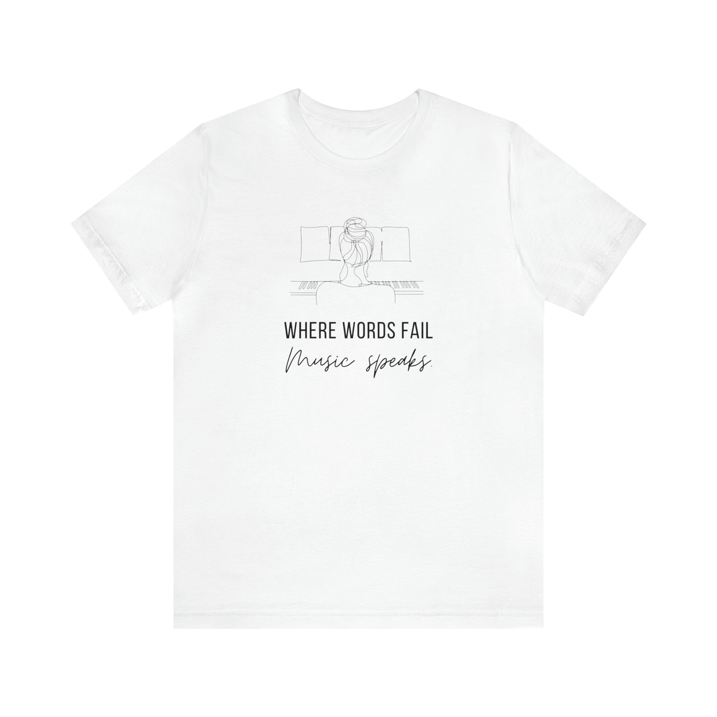 Music Speaks Piano Female Tee Light Colors