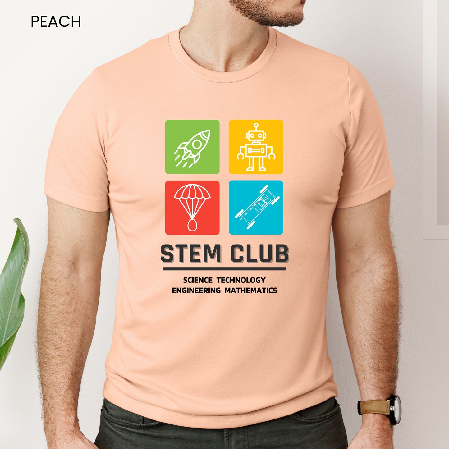 STEM Club Color Block Adult and Youth Tee