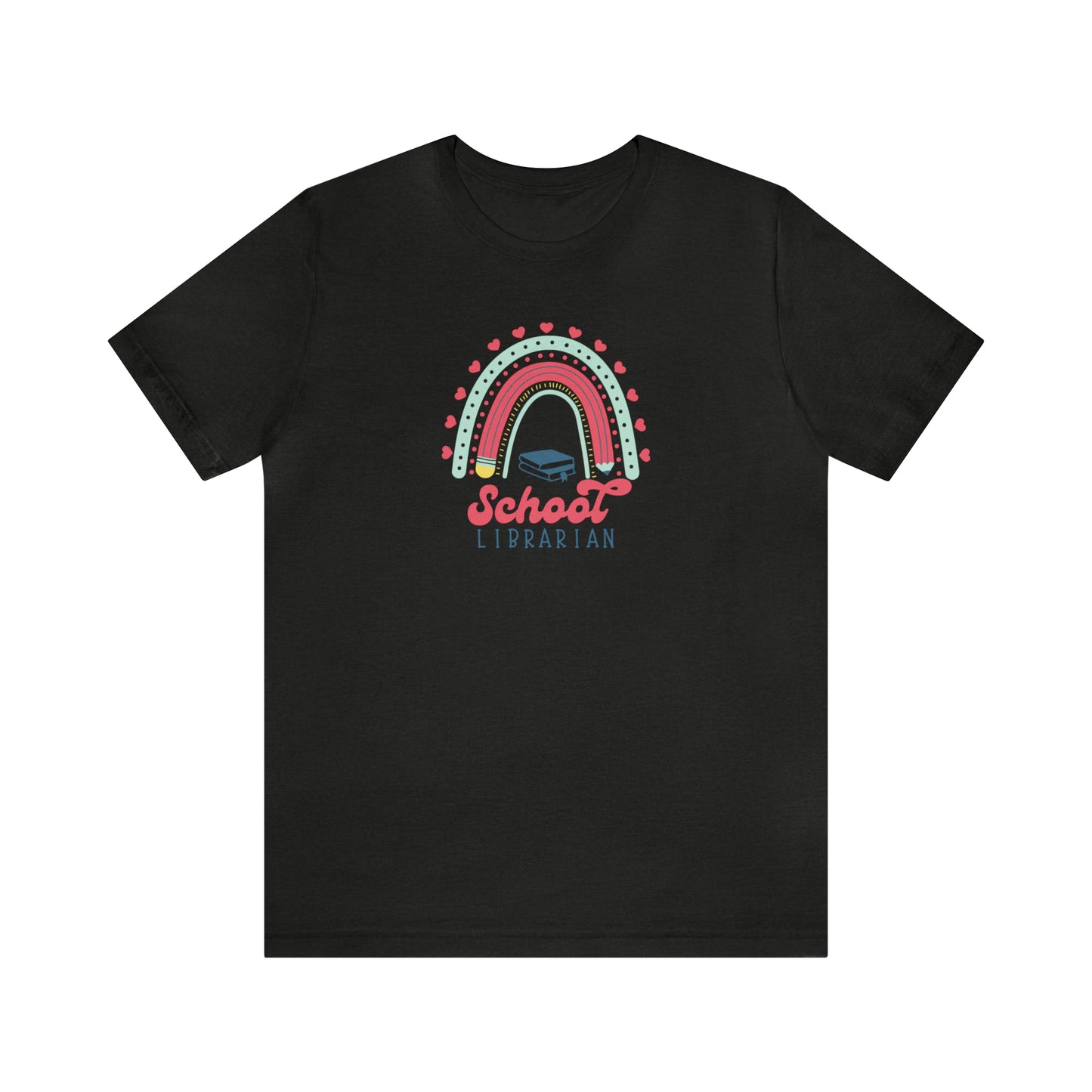 School Librarian Rainbow Tee