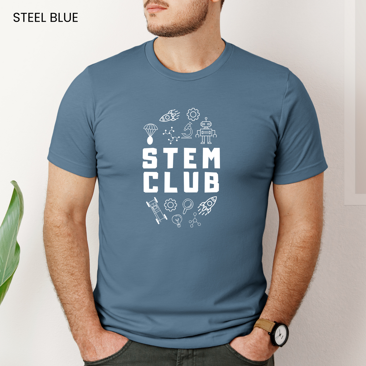 STEM Club Line Art Customizable Adult and Youth Tee
