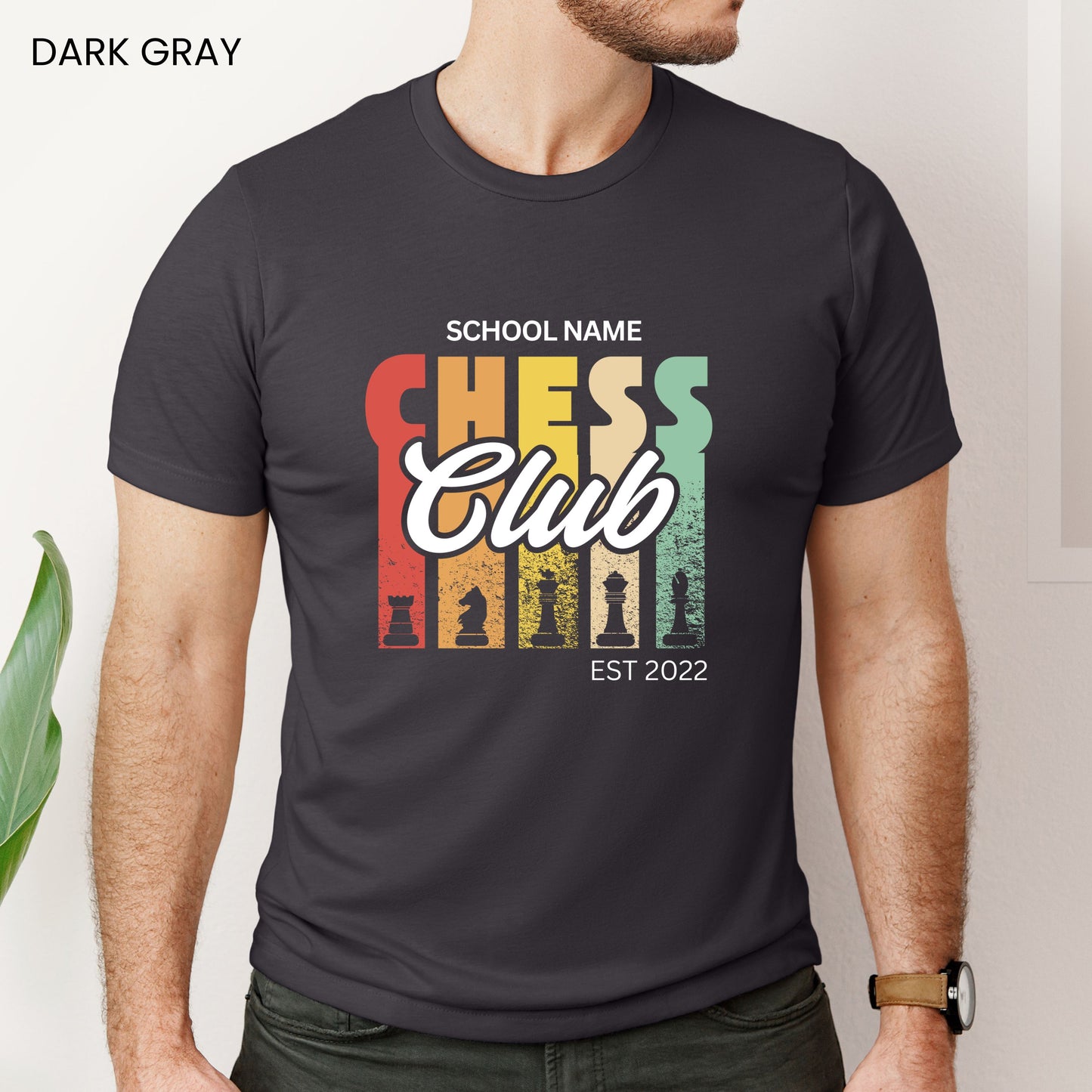 Chess Club Retro Customizable Adult and Youth Tee