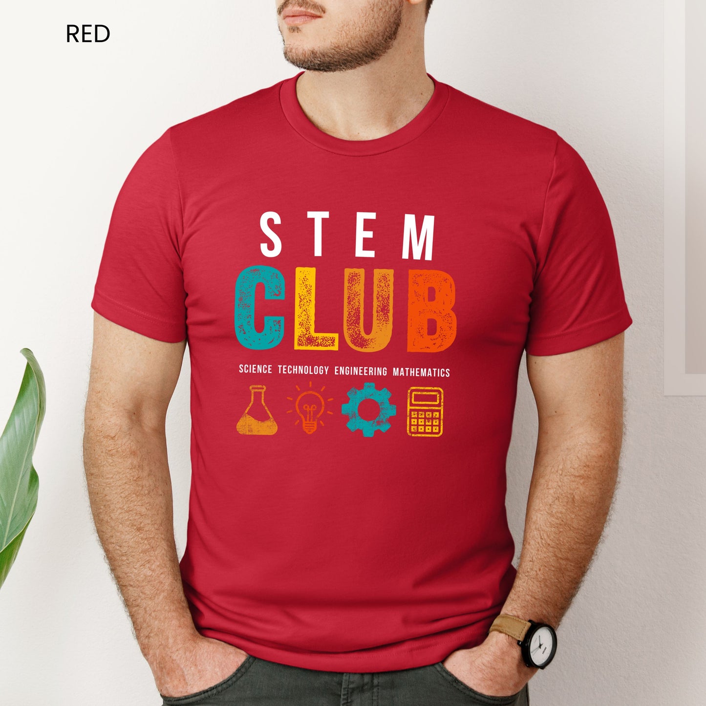 STEM Club Distressed Customizable Adult and Youth Tee