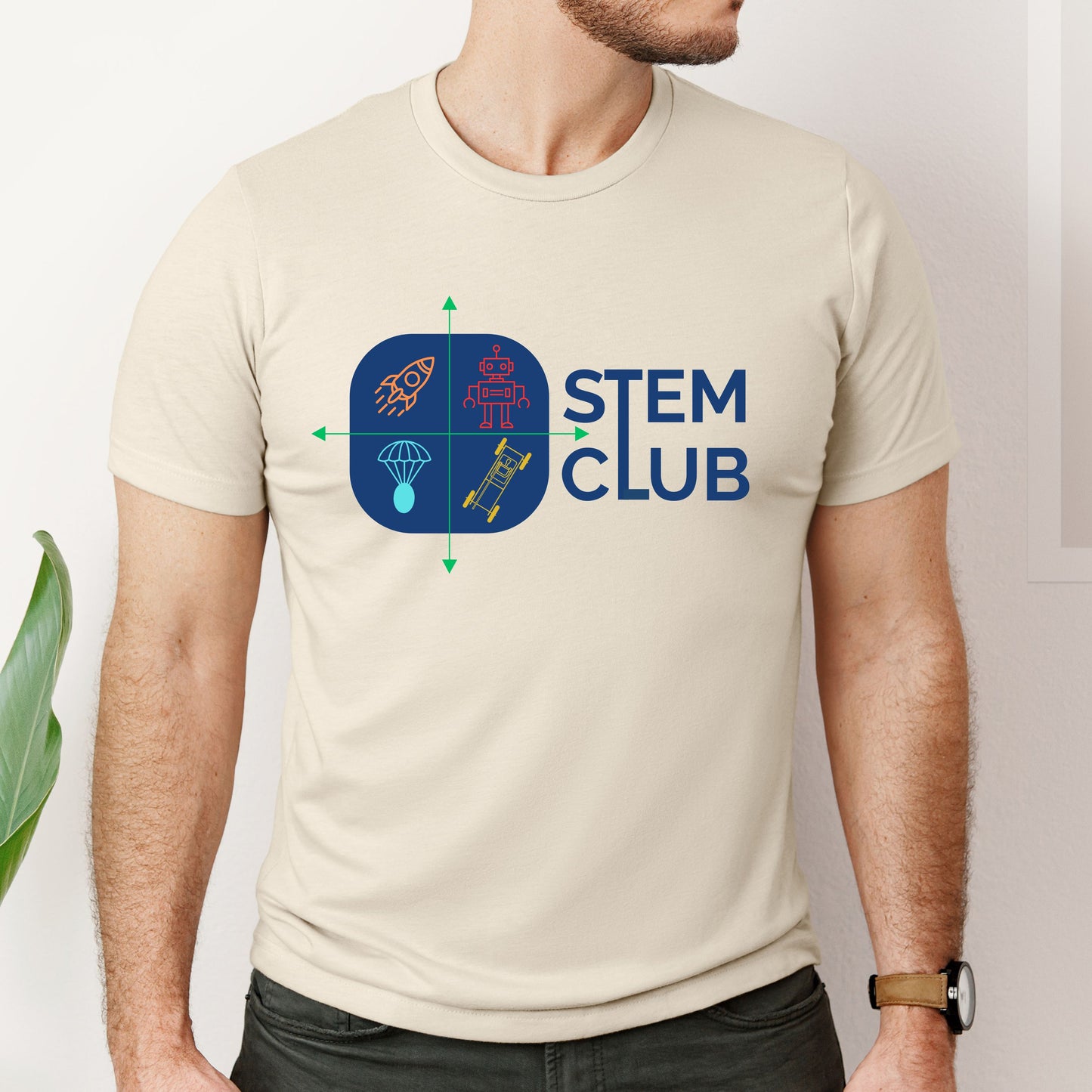 STEM Club Quadrants Customizable Adult and Youth Tee