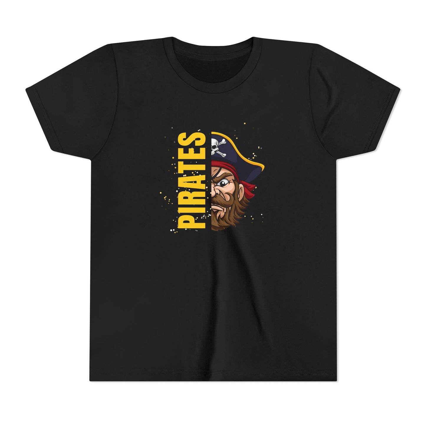 Youth Short Sleeve T-Shirt - Team School Mascot Pirates Print