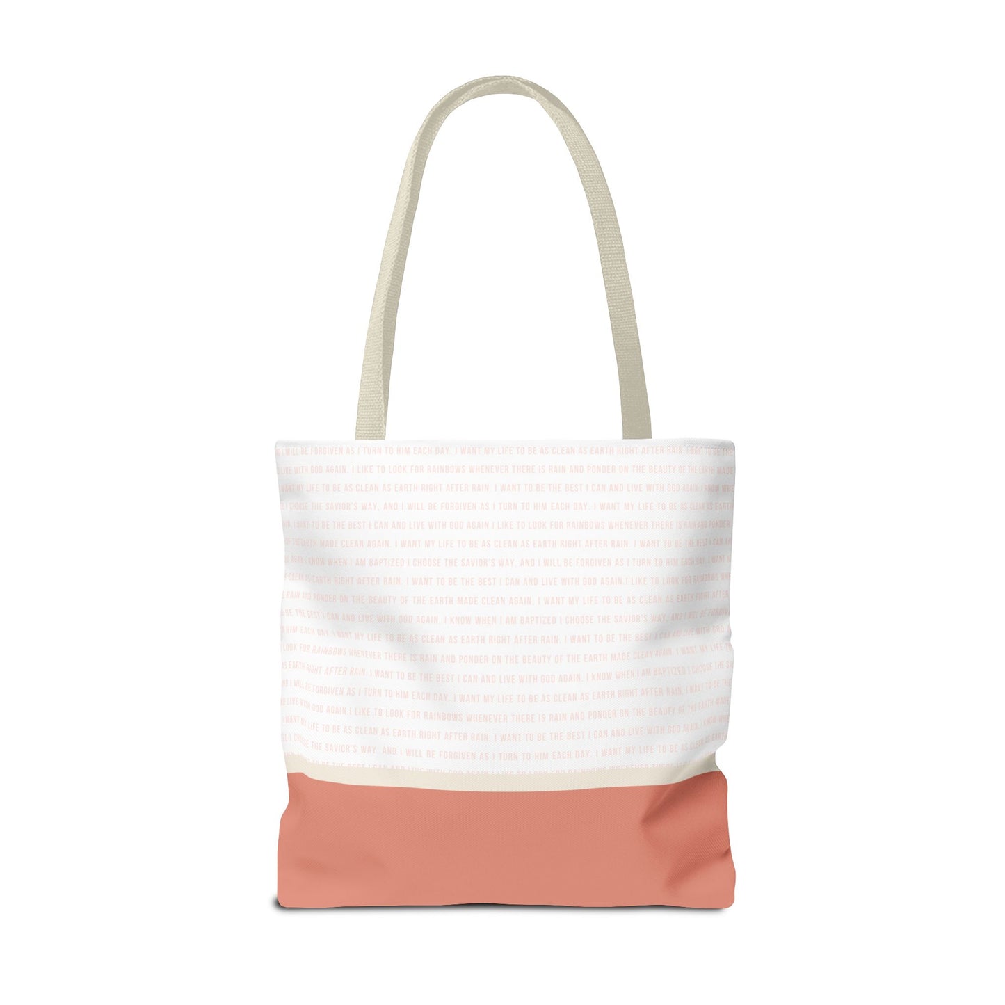 CTR Pink Baptism Primary Tote Bag - Choose the Right LDS scripture Baptism Bag