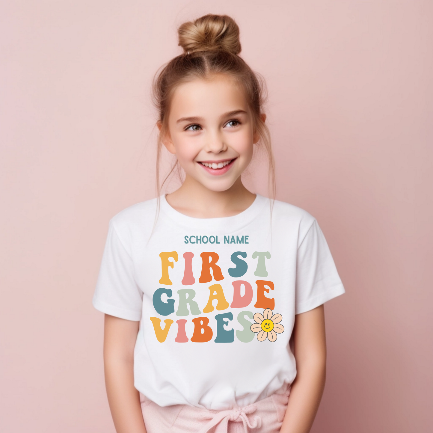 Groovy Vibes Customizable Grade Short Sleeve Youth and Adult Tee