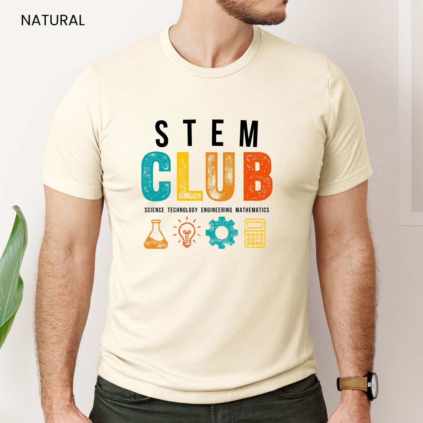 STEM Club Distressed Customizable Adult and Youth Tee