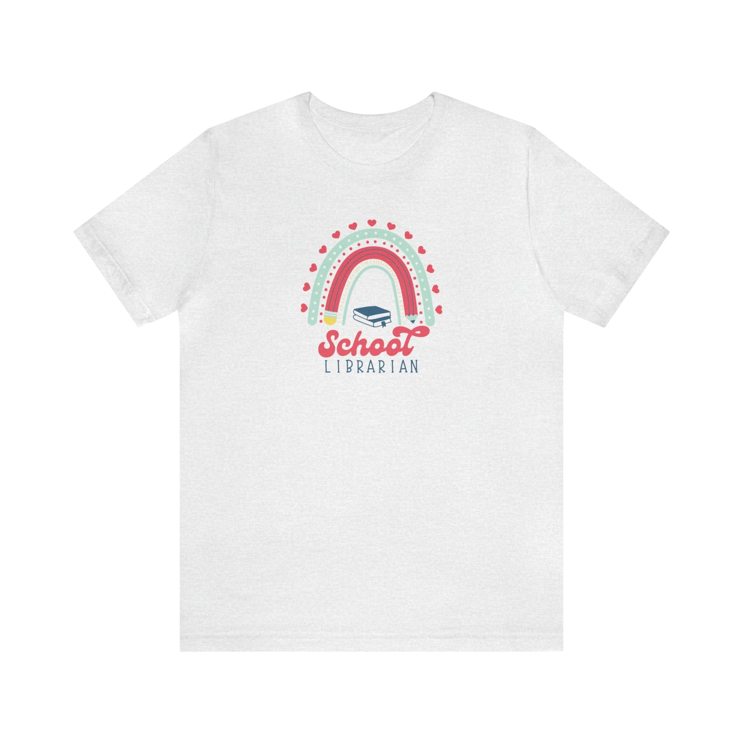 School Librarian Rainbow Tee