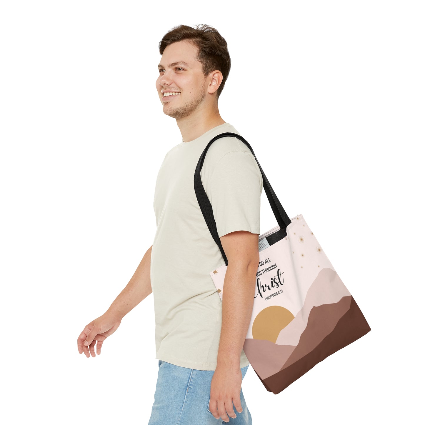 LDS Christian Scripture Church Boho Landscape Tote Bag