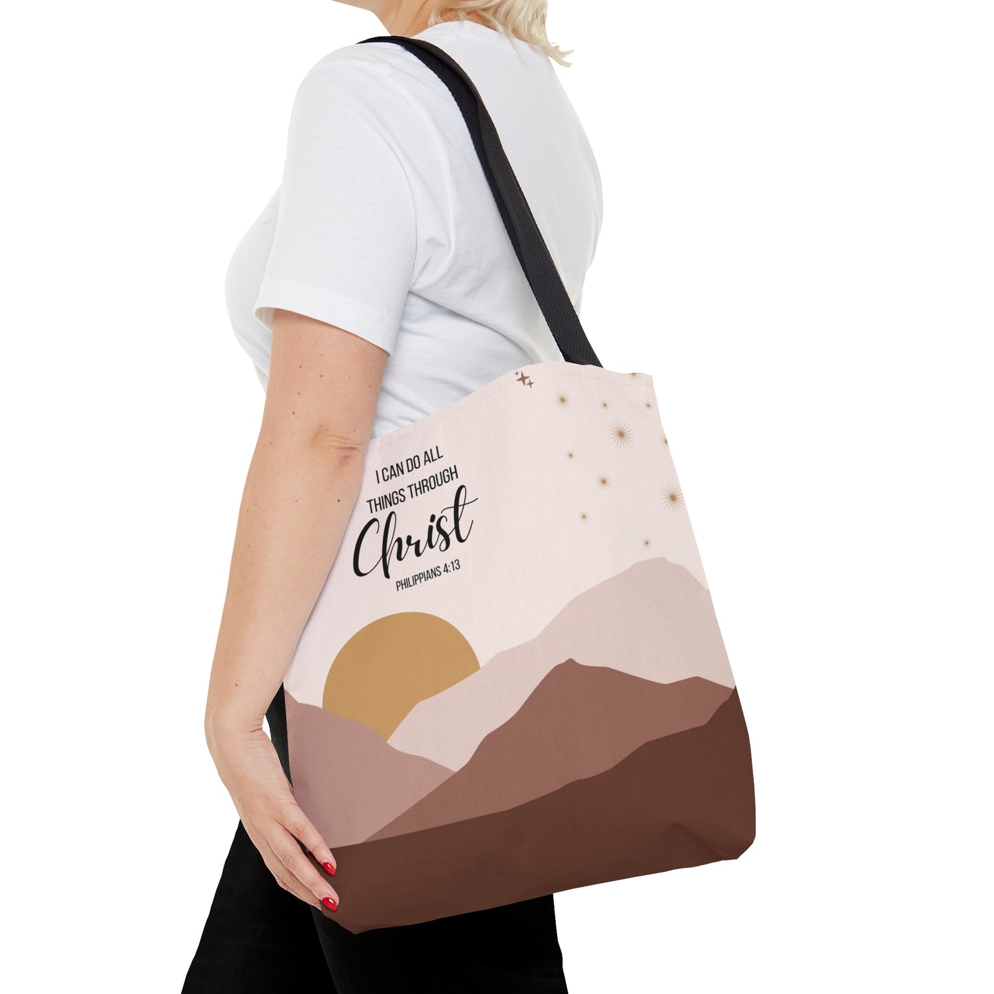 LDS Christian Scripture Church Boho Landscape Tote Bag