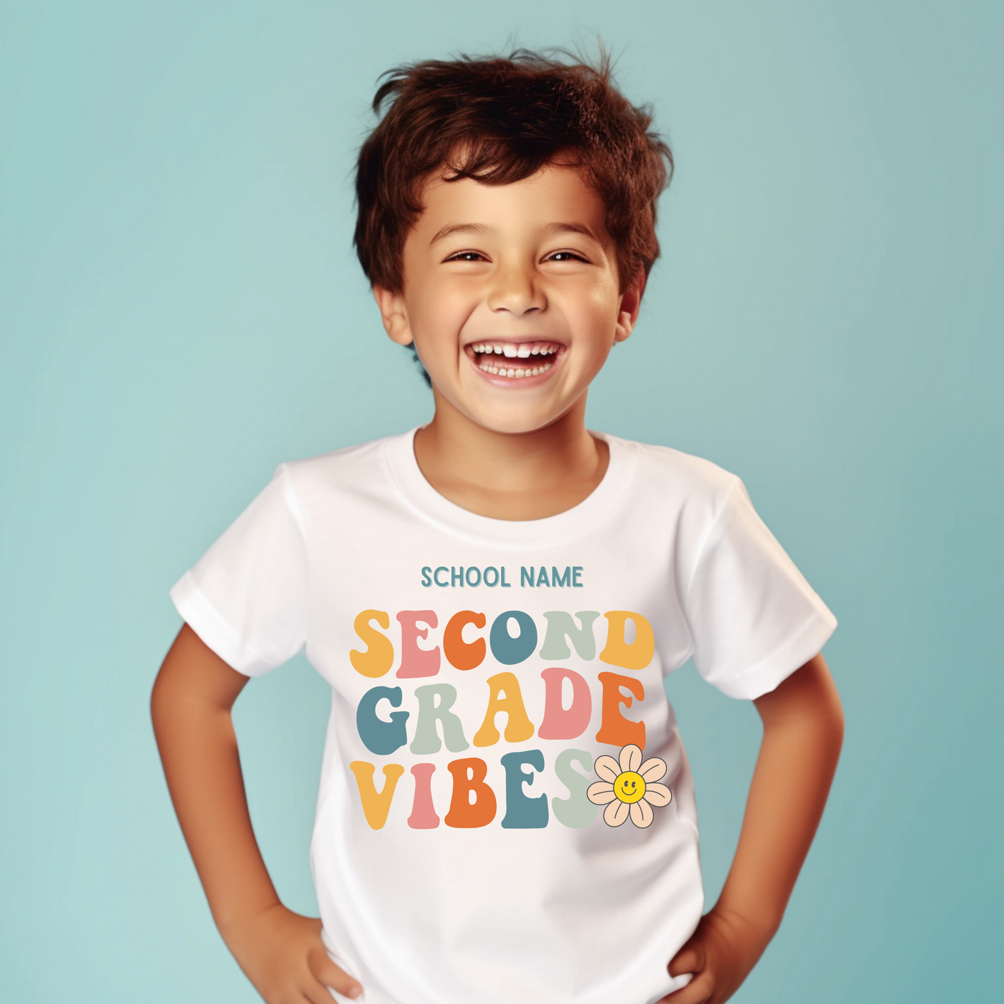 Groovy Vibes Customizable Grade Short Sleeve Youth and Adult Tee