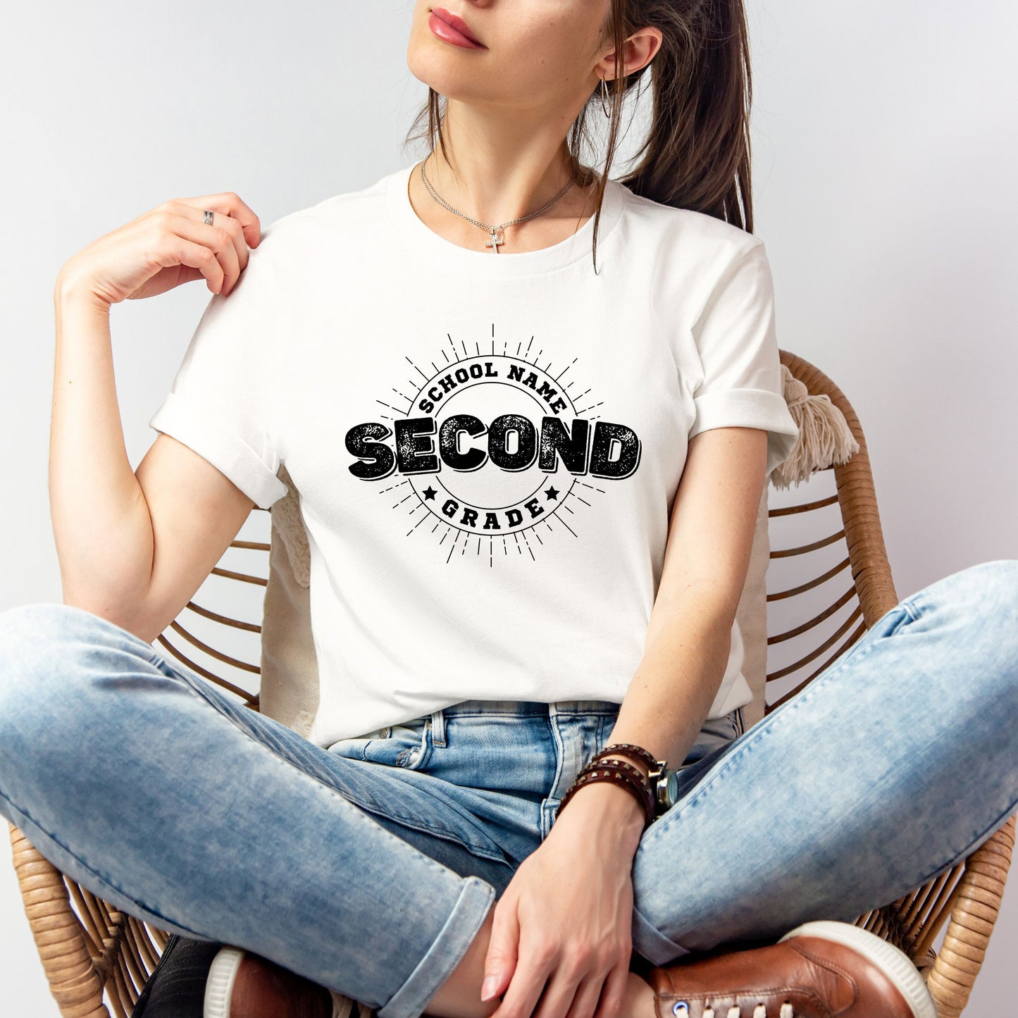 Distressed Customizable Grade Short Sleeve Youth and Adult Tee