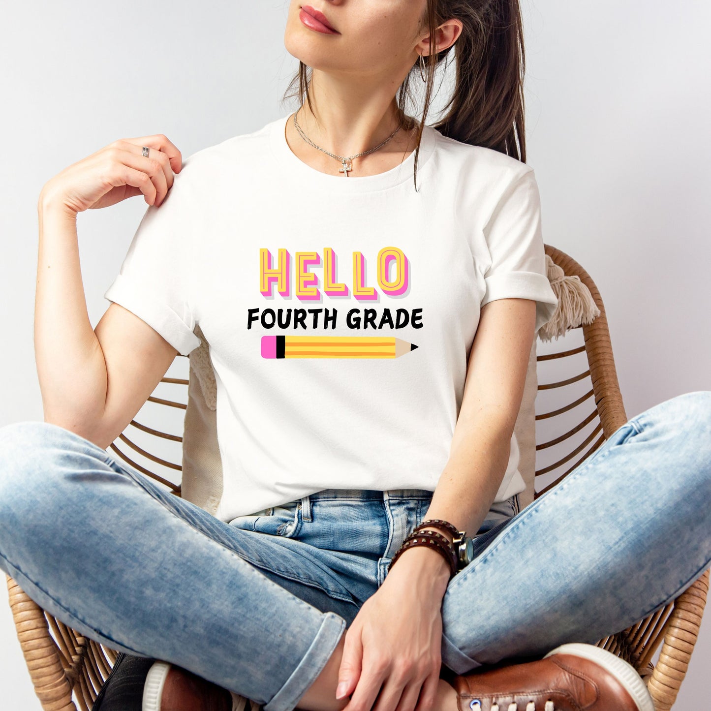 Hello Customizable Grade Short Sleeve Youth and Adult Tee