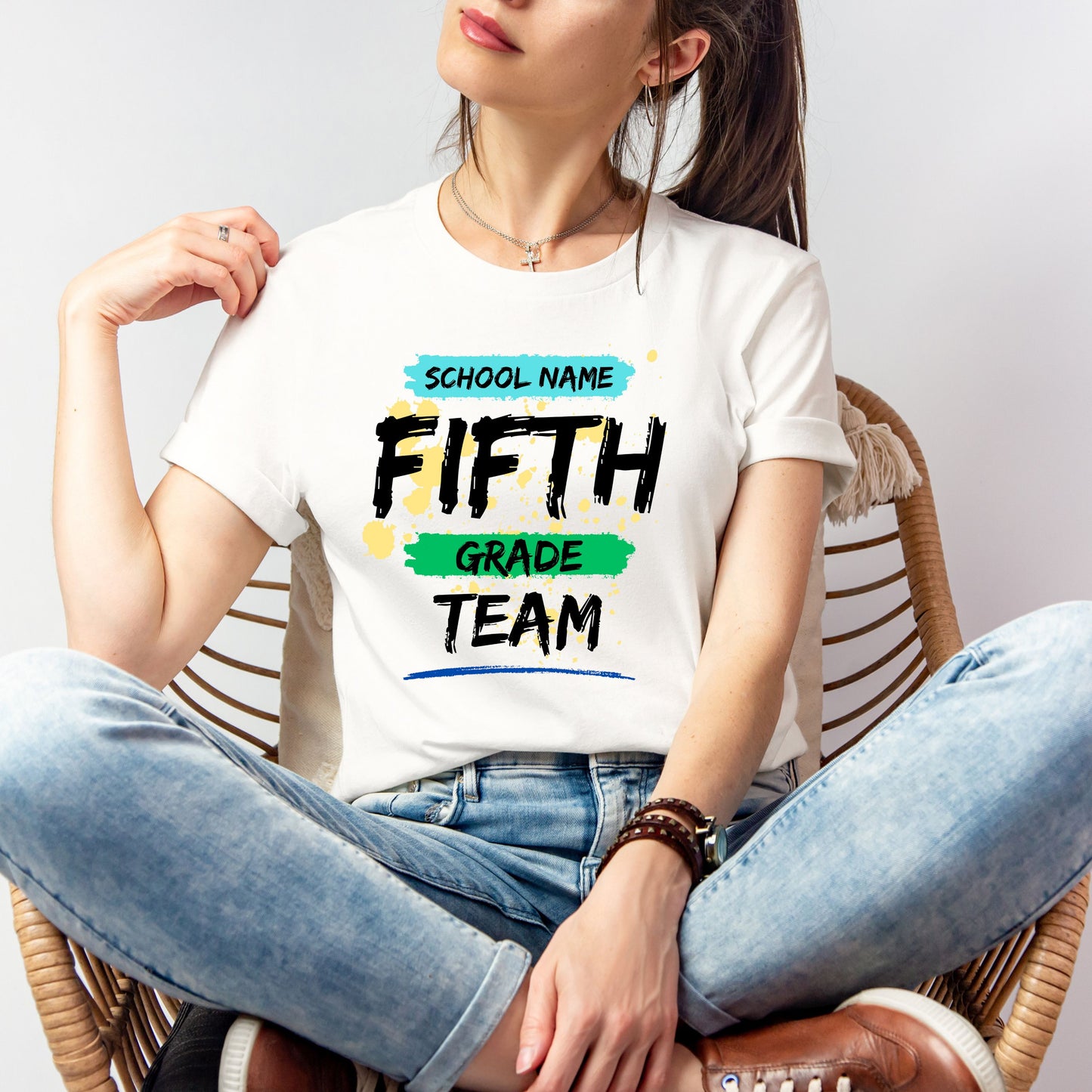 Paint Splatter Customizable Grade Short Sleeve Youth and Adult Tee