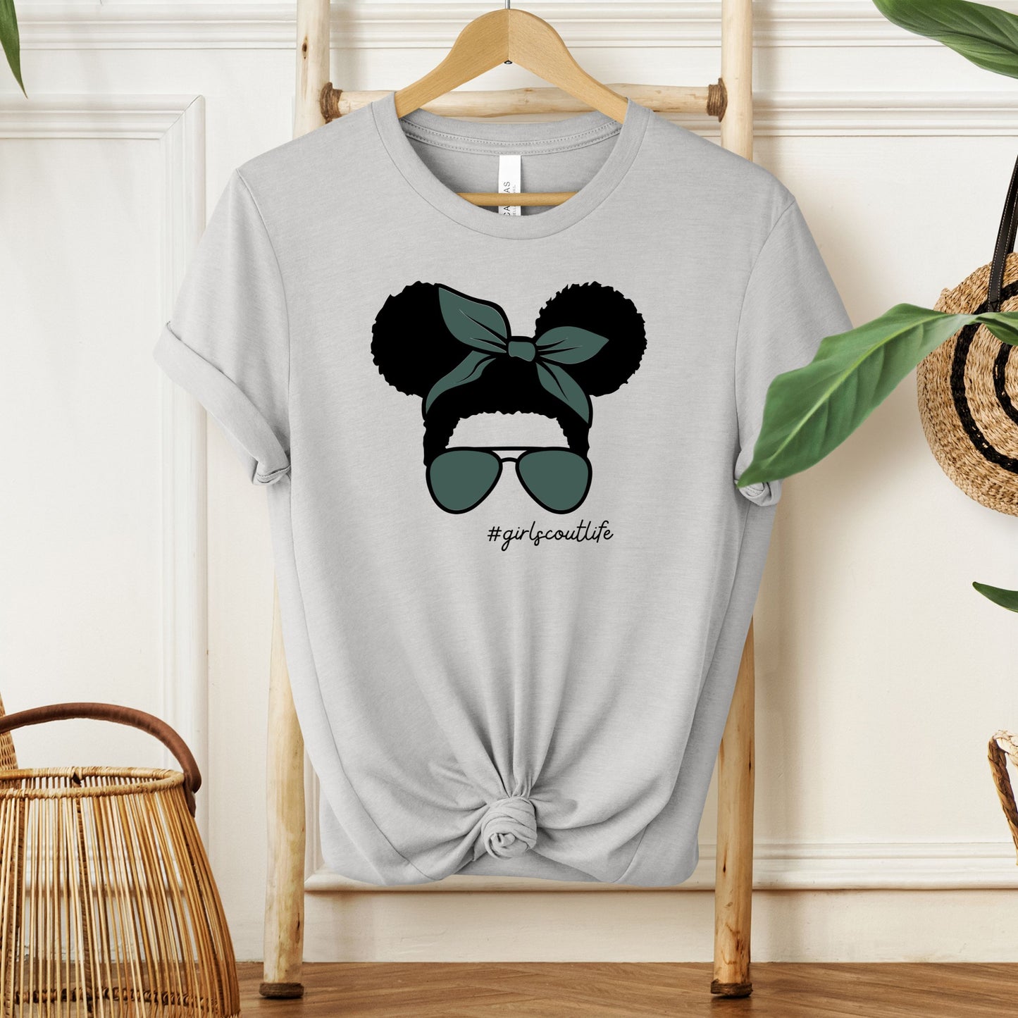 Girl Scout Curly Messy Bun Adult/Youth Tee