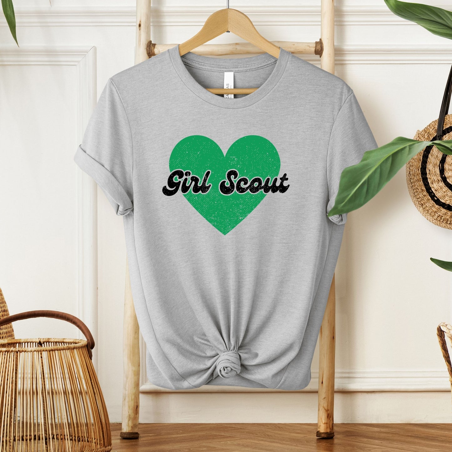 Distressed Girl Scout Heart Adult/Youth Tee