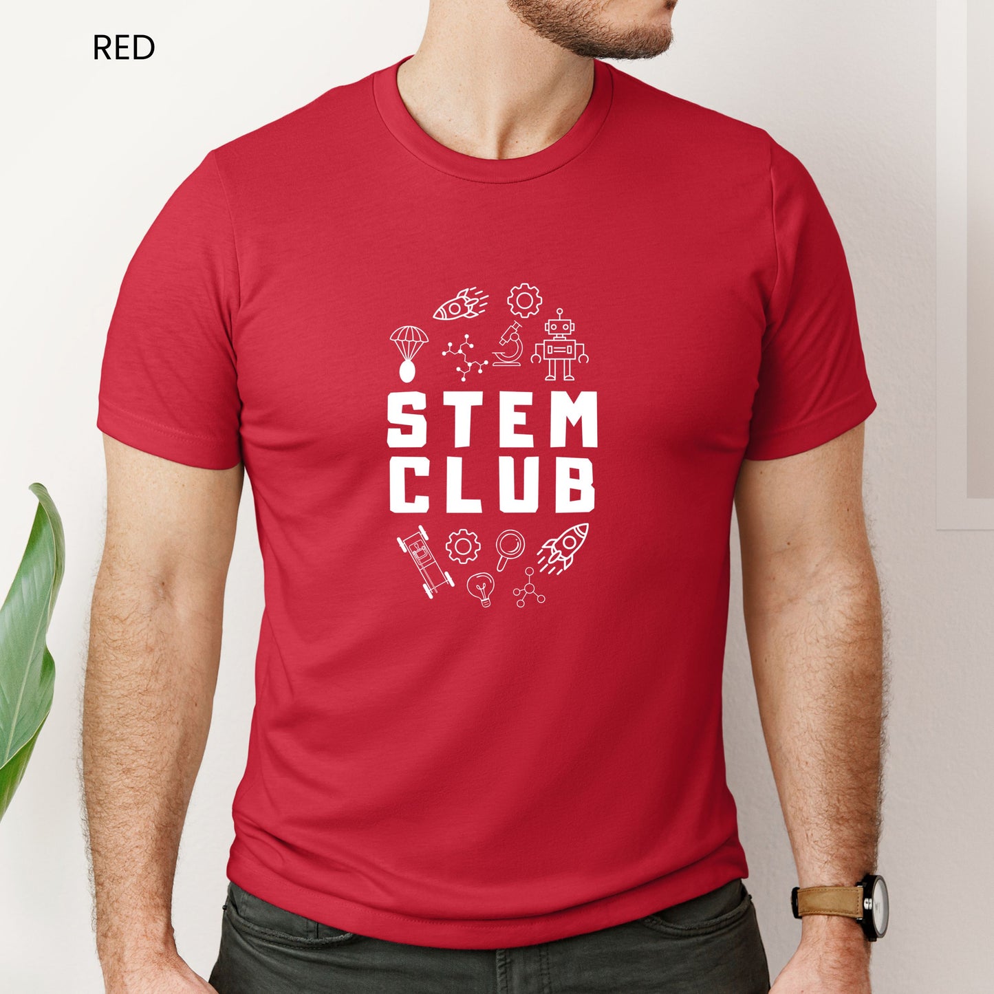 STEM Club Line Art Customizable Adult and Youth Tee