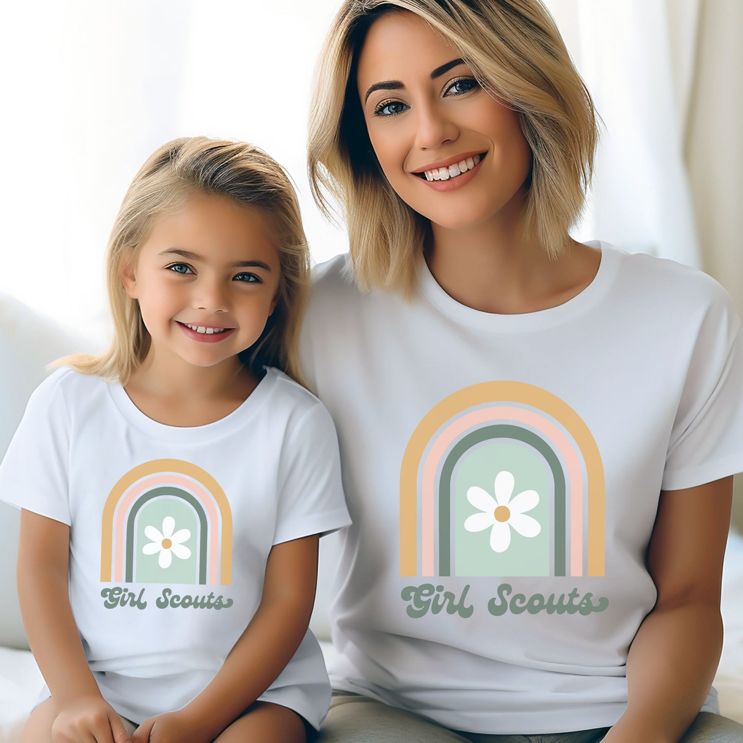 Retro Rainbow Girl Scout Adult/Youth Tee