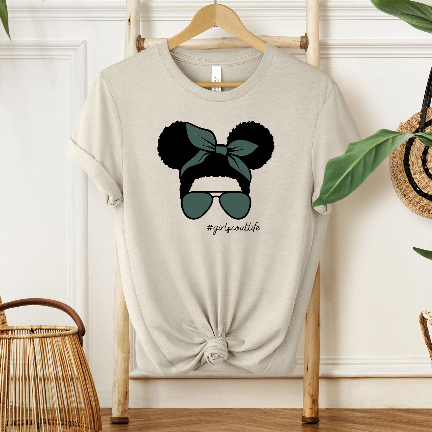 Girl Scout Curly Messy Bun Adult/Youth Tee