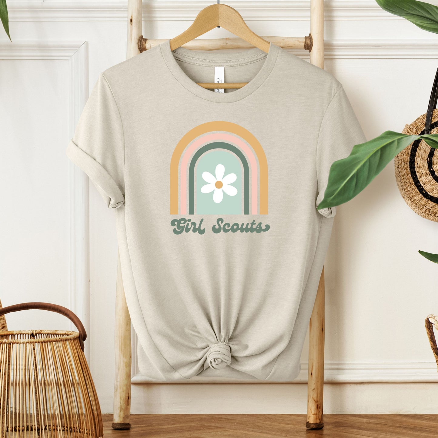 Retro Rainbow Girl Scout Adult/Youth Tee