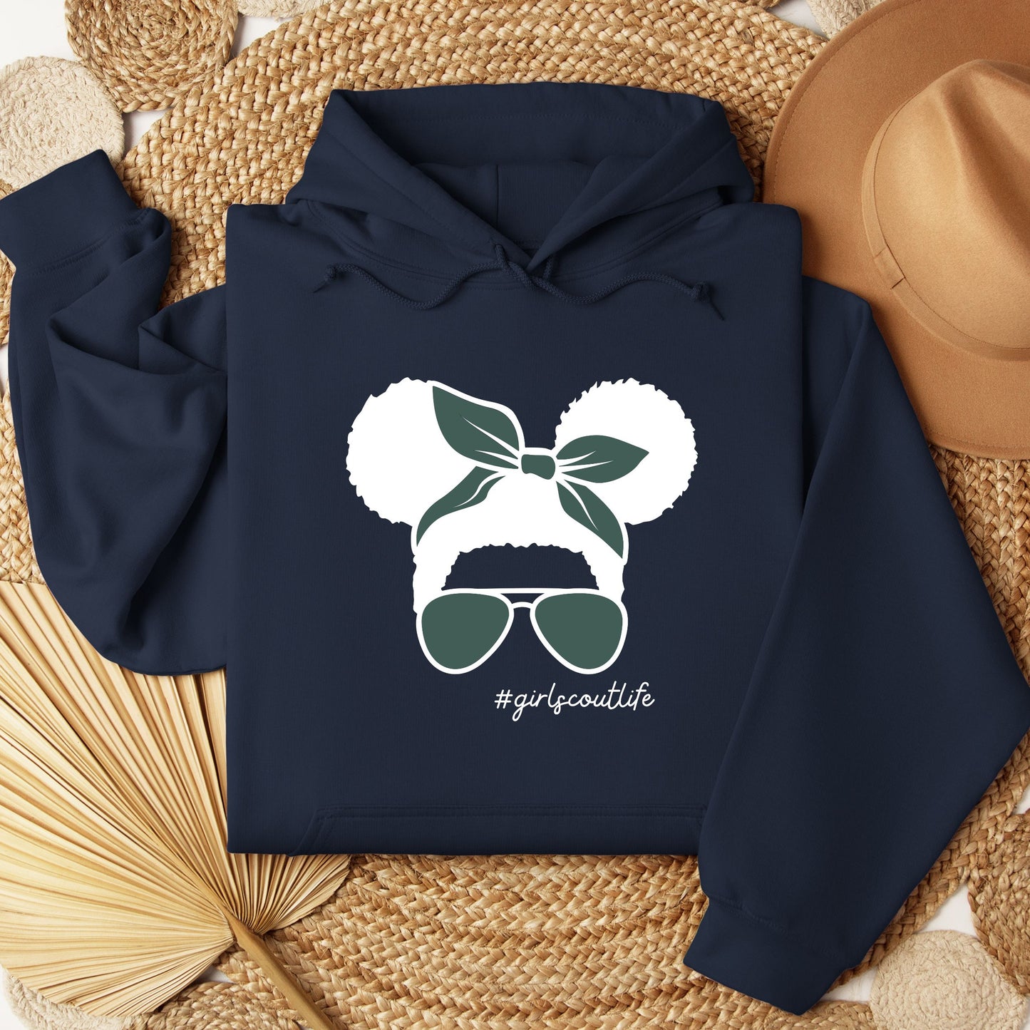 Girl Scout Curly Messy Bun Youth/Adult Hoodie
