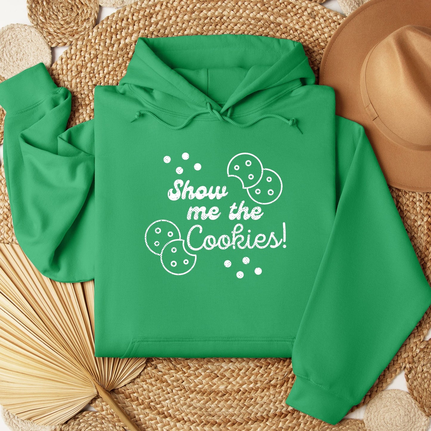 Distressed Show Me the Cookies Girl Scout Youth/Adult Hoodie