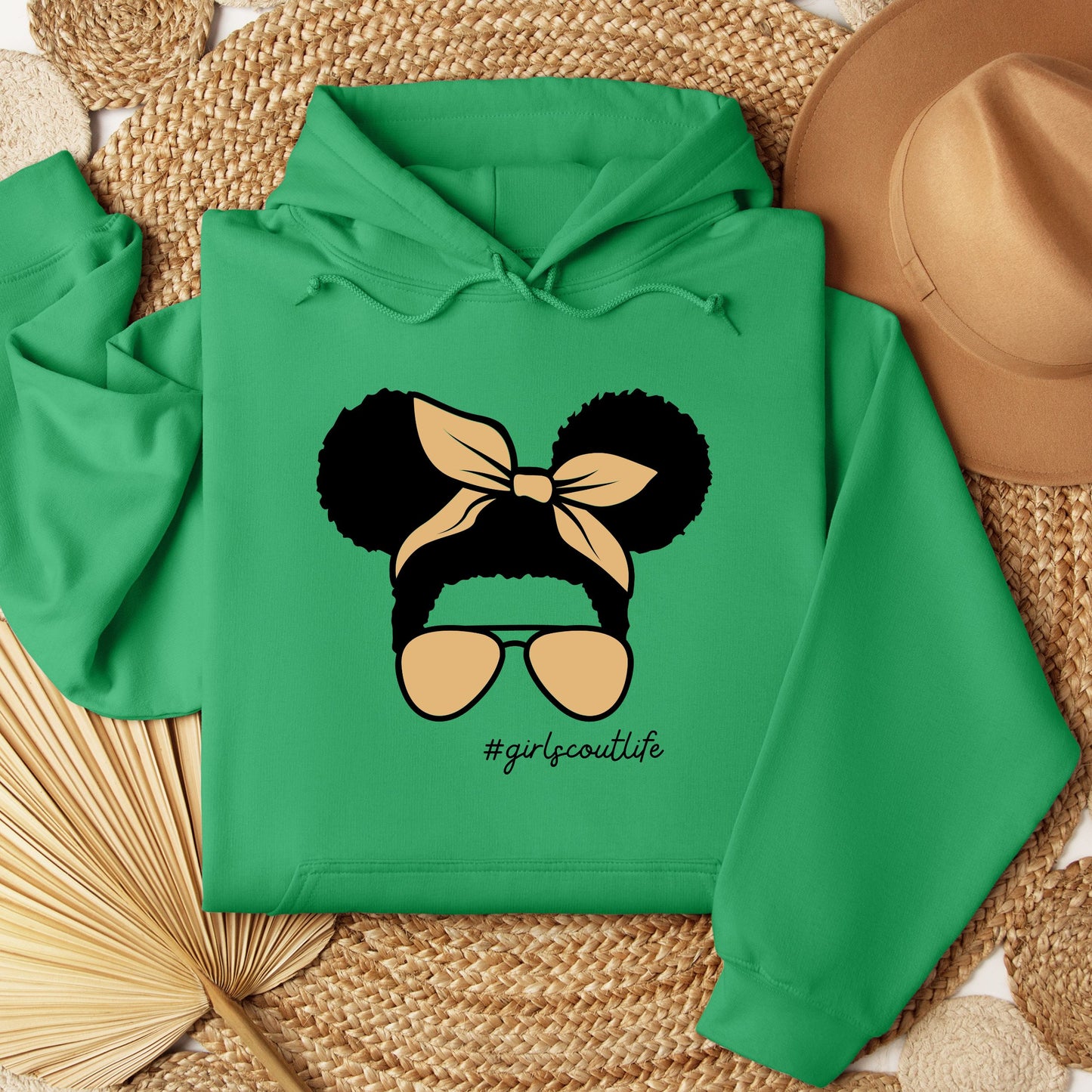 Girl Scout Curly Messy Bun Youth/Adult Hoodie