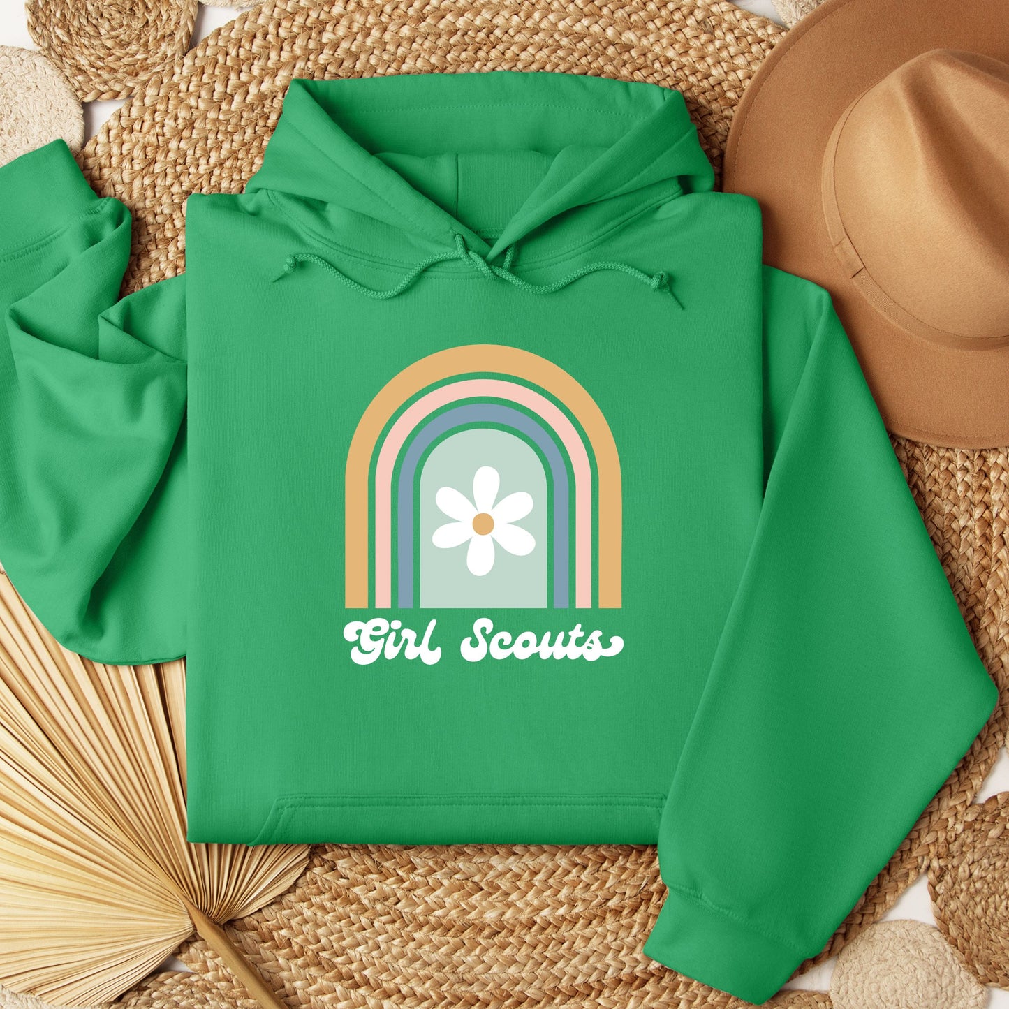 Retro Rainbow Girl Scout Youth/Adult Hoodie