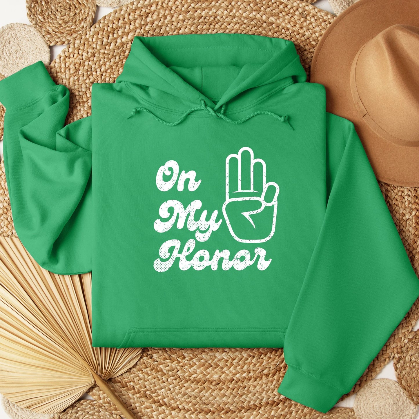 Distressed On my Honor Girl Scout Youth/Adult Hoodie