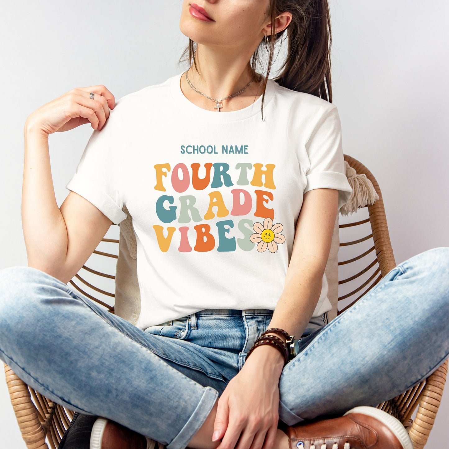 Groovy Vibes Customizable Grade Short Sleeve Youth and Adult Tee