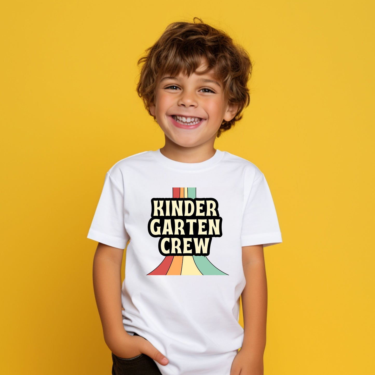 Retro Rainbow Customizable Grade Short Sleeve Youth and Adult Tee