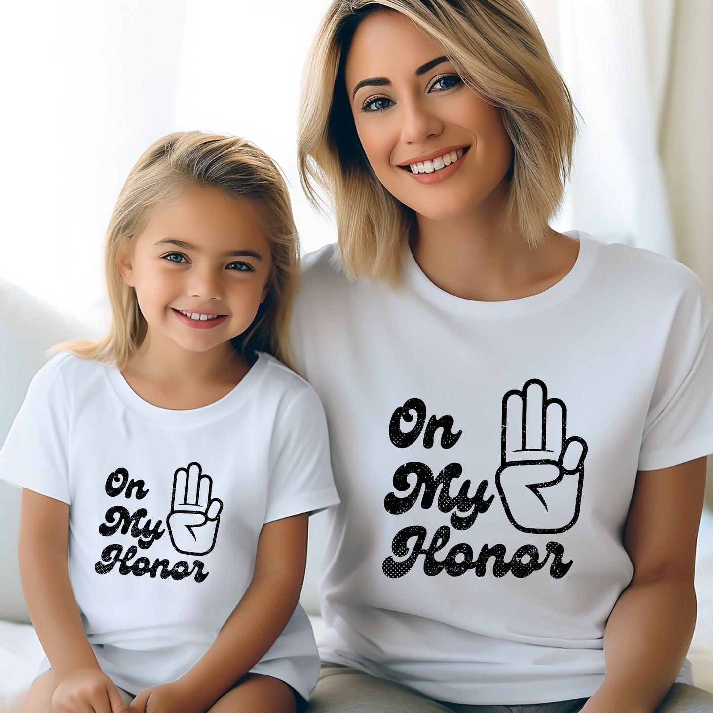 Distressed On my Honor Girl Scout Adult/Youth Tee