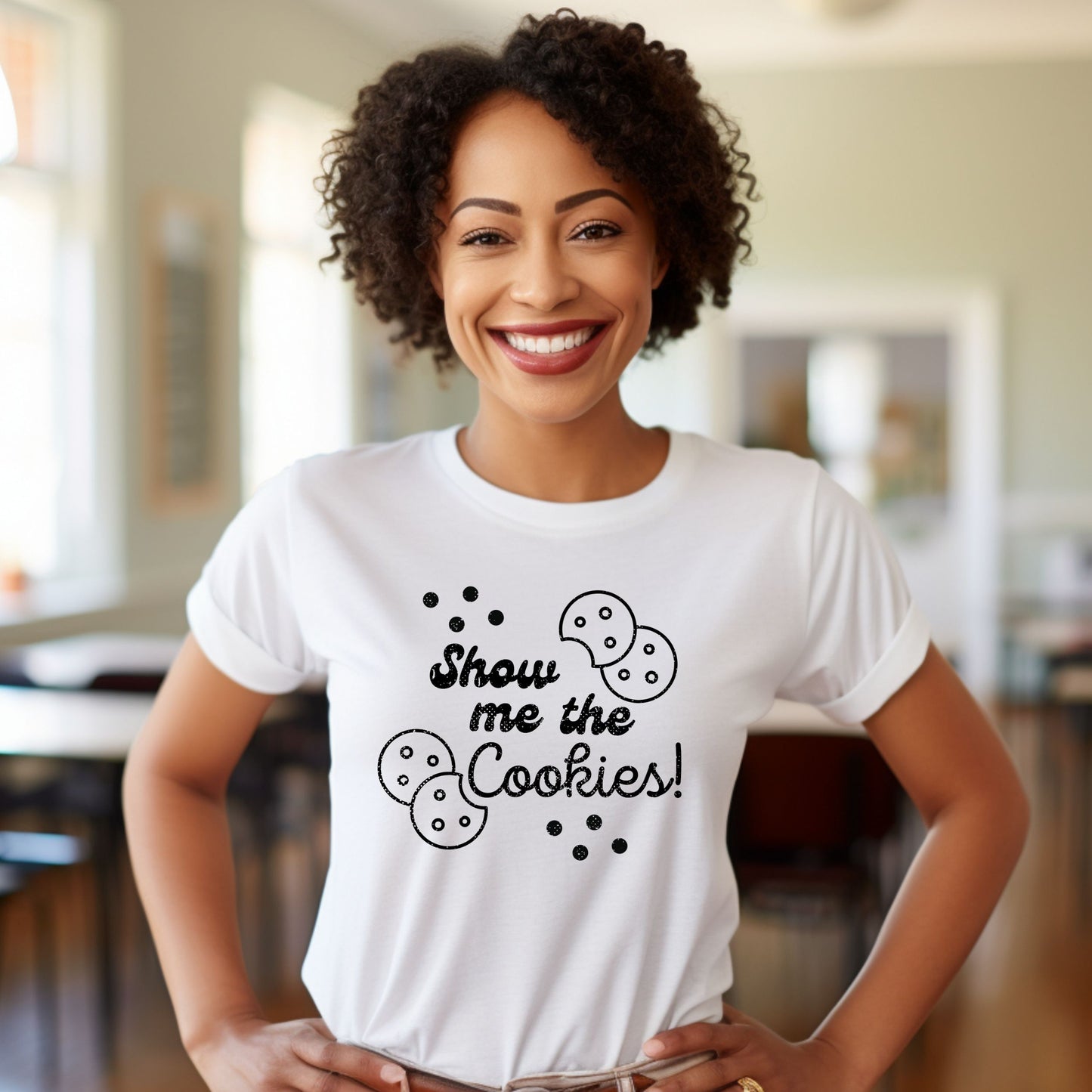 Distressed Show Me the Cookies Girl Scout Adult/Youth Tee