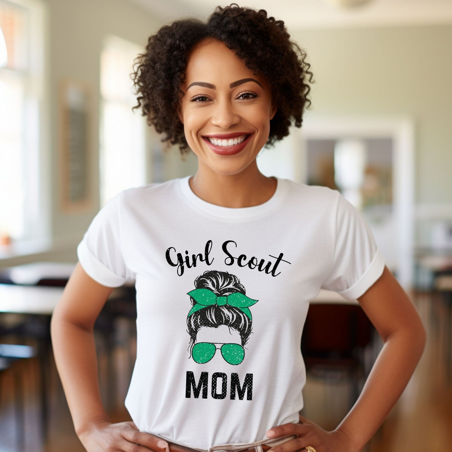 Distressed Girl Scout Mom Adult/Youth Tee