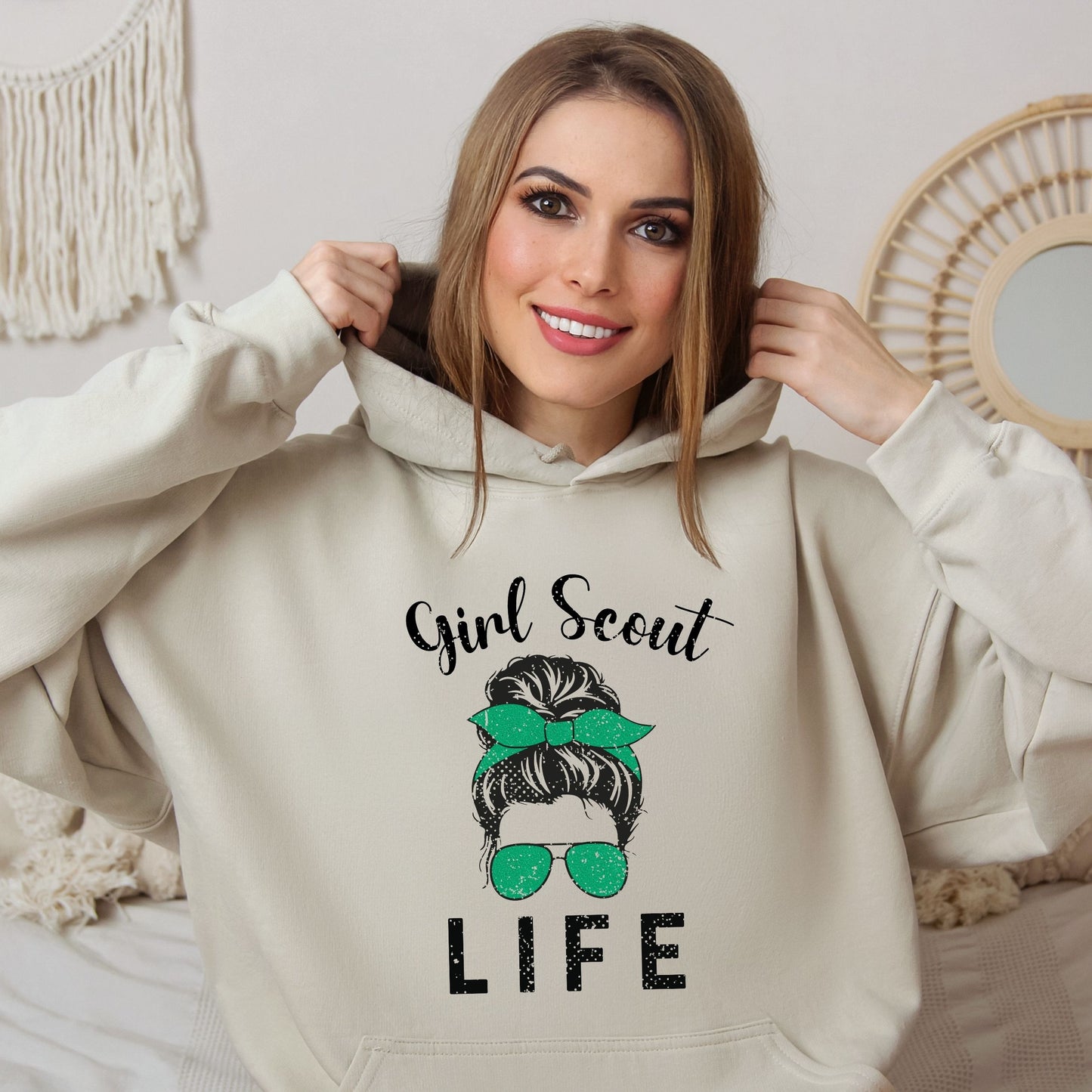 Distressed Girl Scout Life Youth/Adult Hoodie