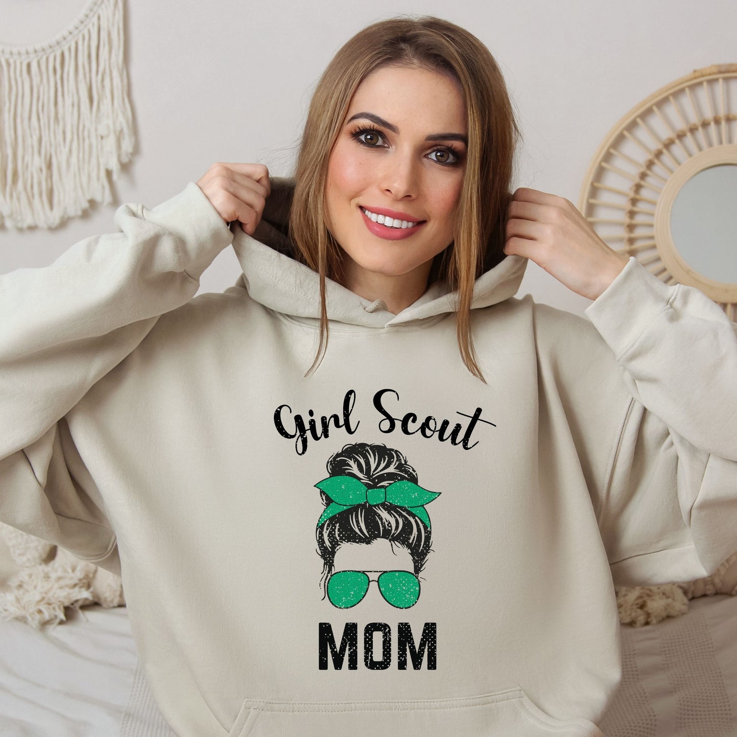 Distressed Girl Scout Mom Youth/Adult Hoodie