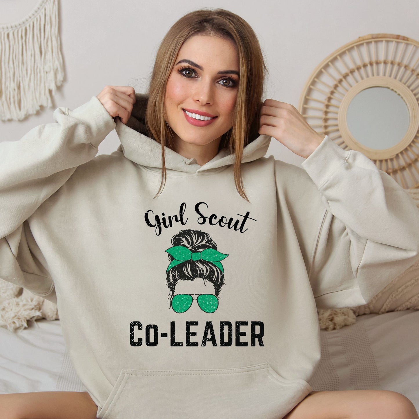 Distressed Girl Scout Co Leader Youth/Adult Hoodie