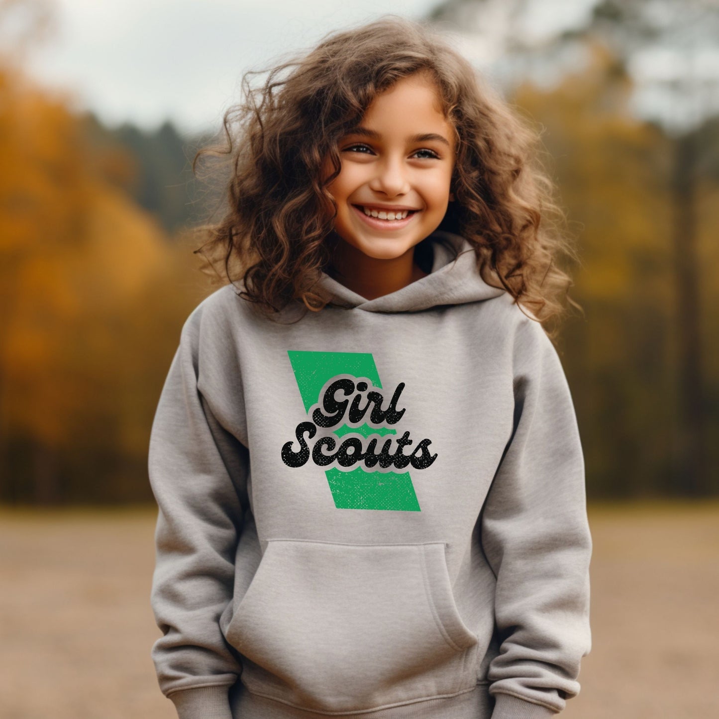 Distressed Girl Scout Sash Youth/Adult Hoodie