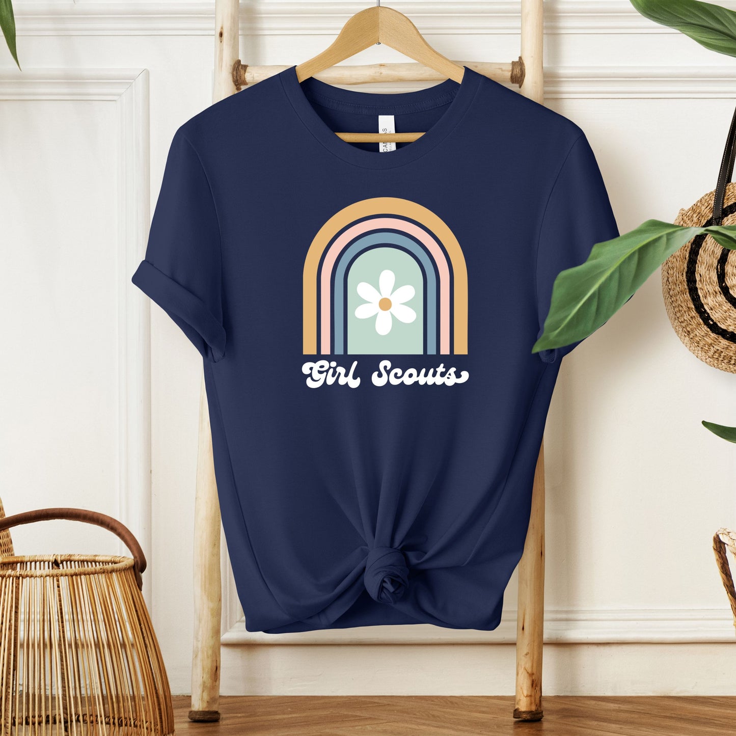 Retro Rainbow Girl Scout Adult/Youth Tee