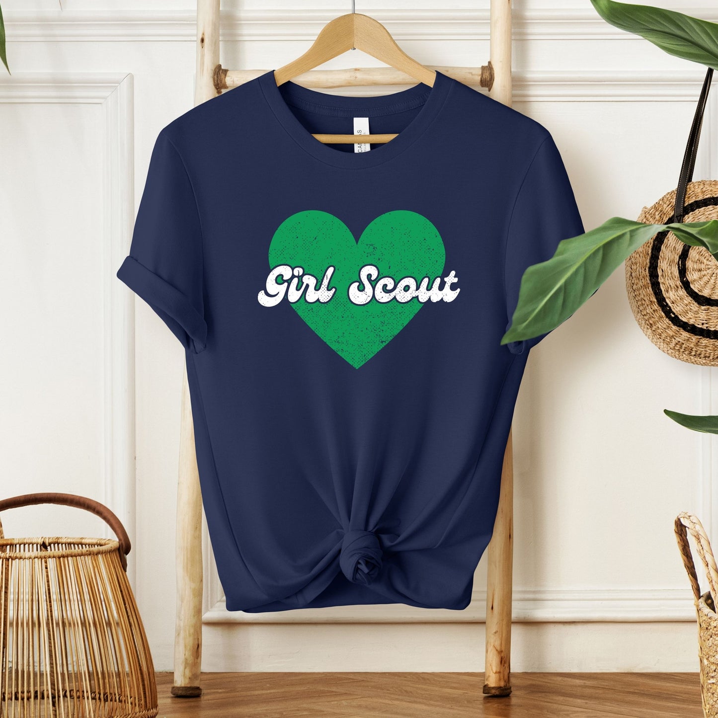 Distressed Girl Scout Heart Adult/Youth Tee
