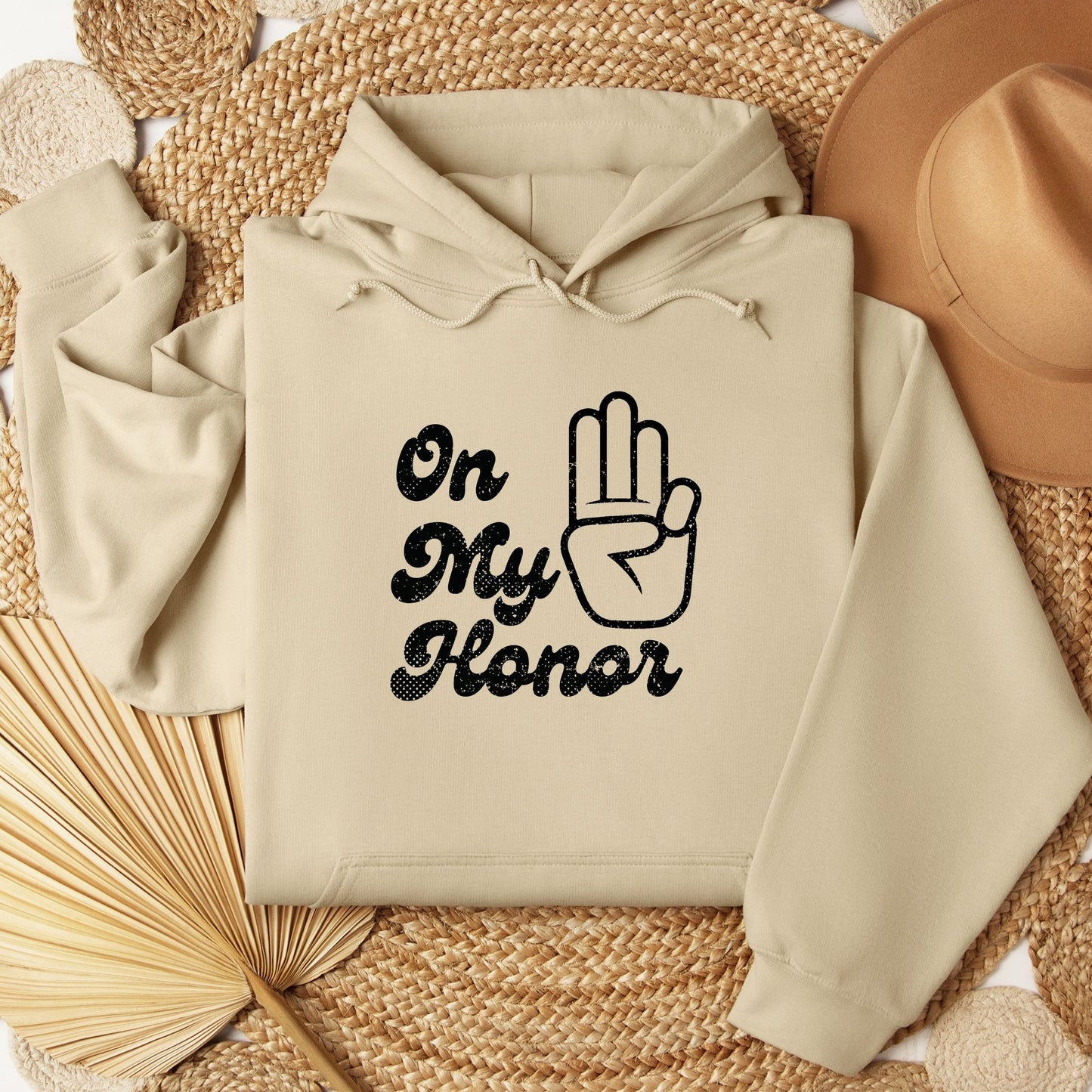 Distressed On my Honor Girl Scout Youth/Adult Hoodie