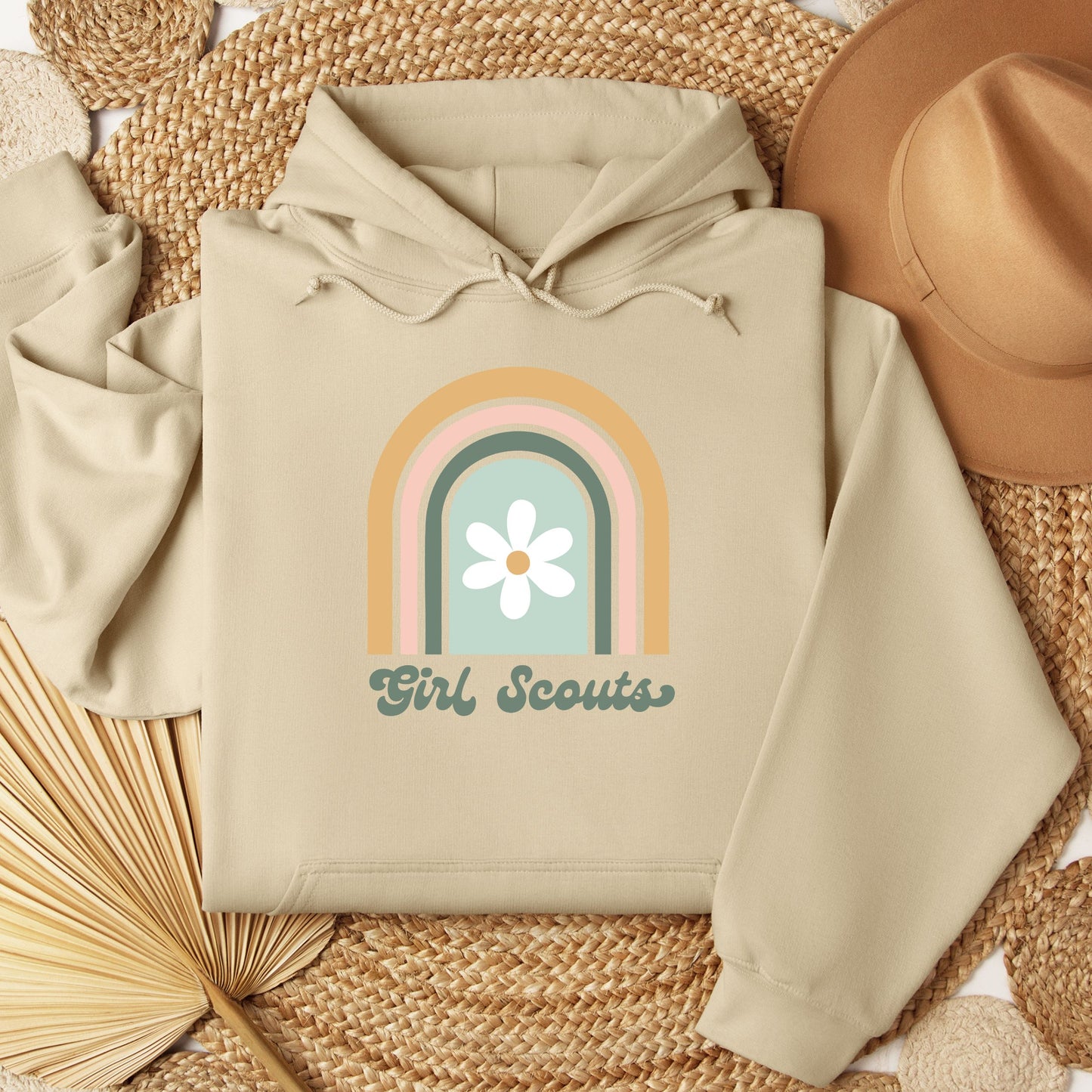 Retro Rainbow Girl Scout Youth/Adult Hoodie