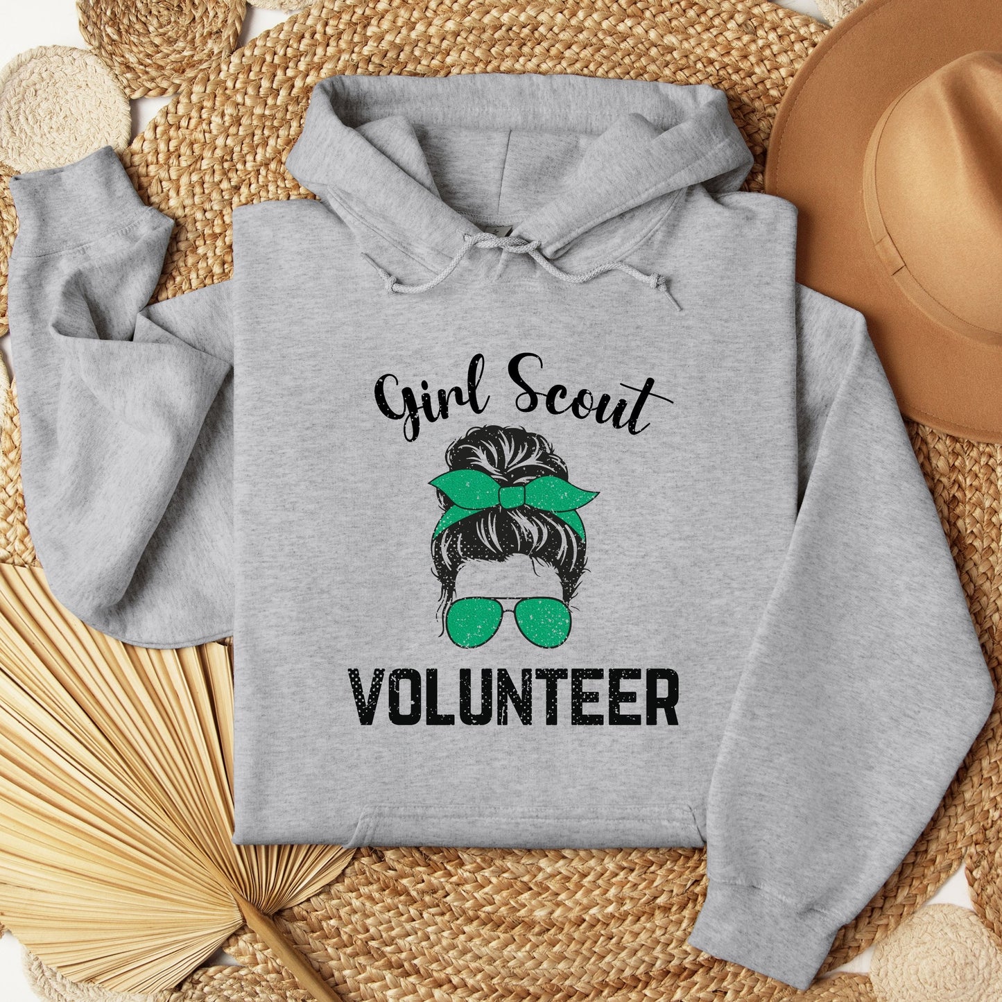 Distressed Girl Scout Volunteer Youth/Adult Hoodie
