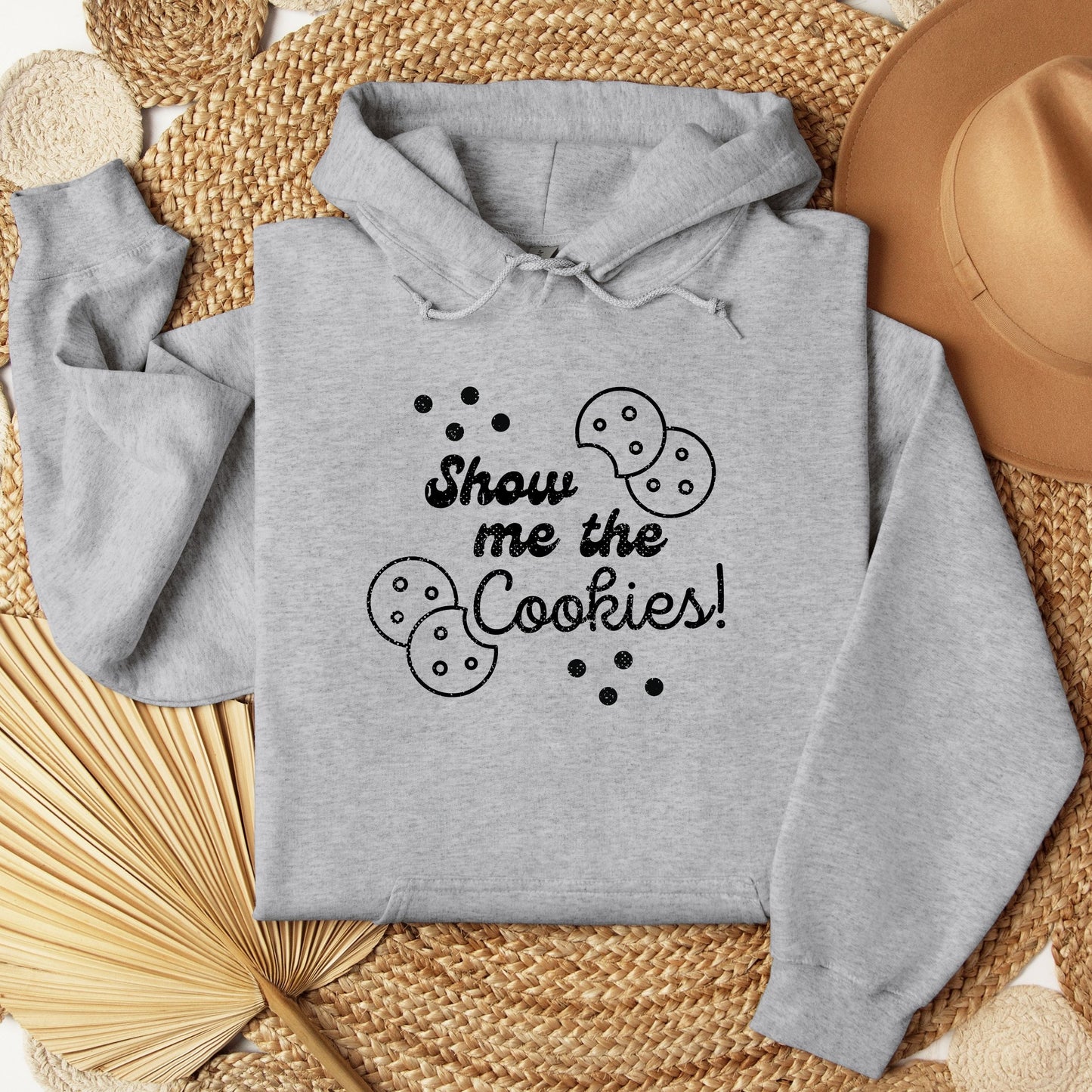 Distressed Show Me the Cookies Girl Scout Youth/Adult Hoodie