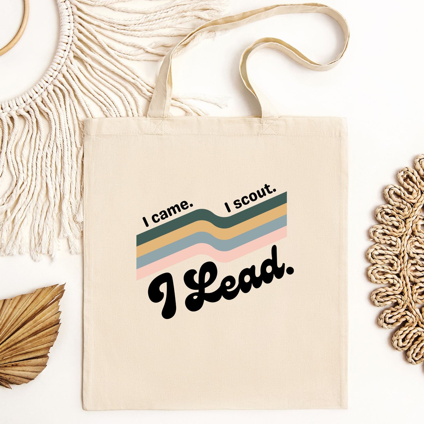 I Came I Scout I Lead Girl Scout Eco Blend Canvas Tote Bag