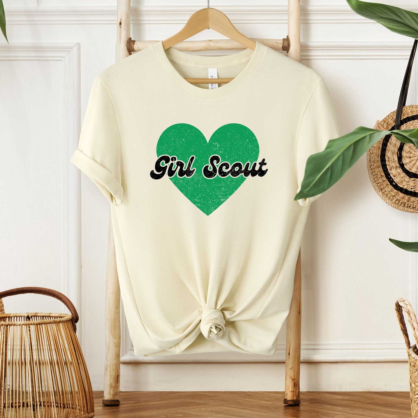 Distressed Girl Scout Heart Adult/Youth Tee