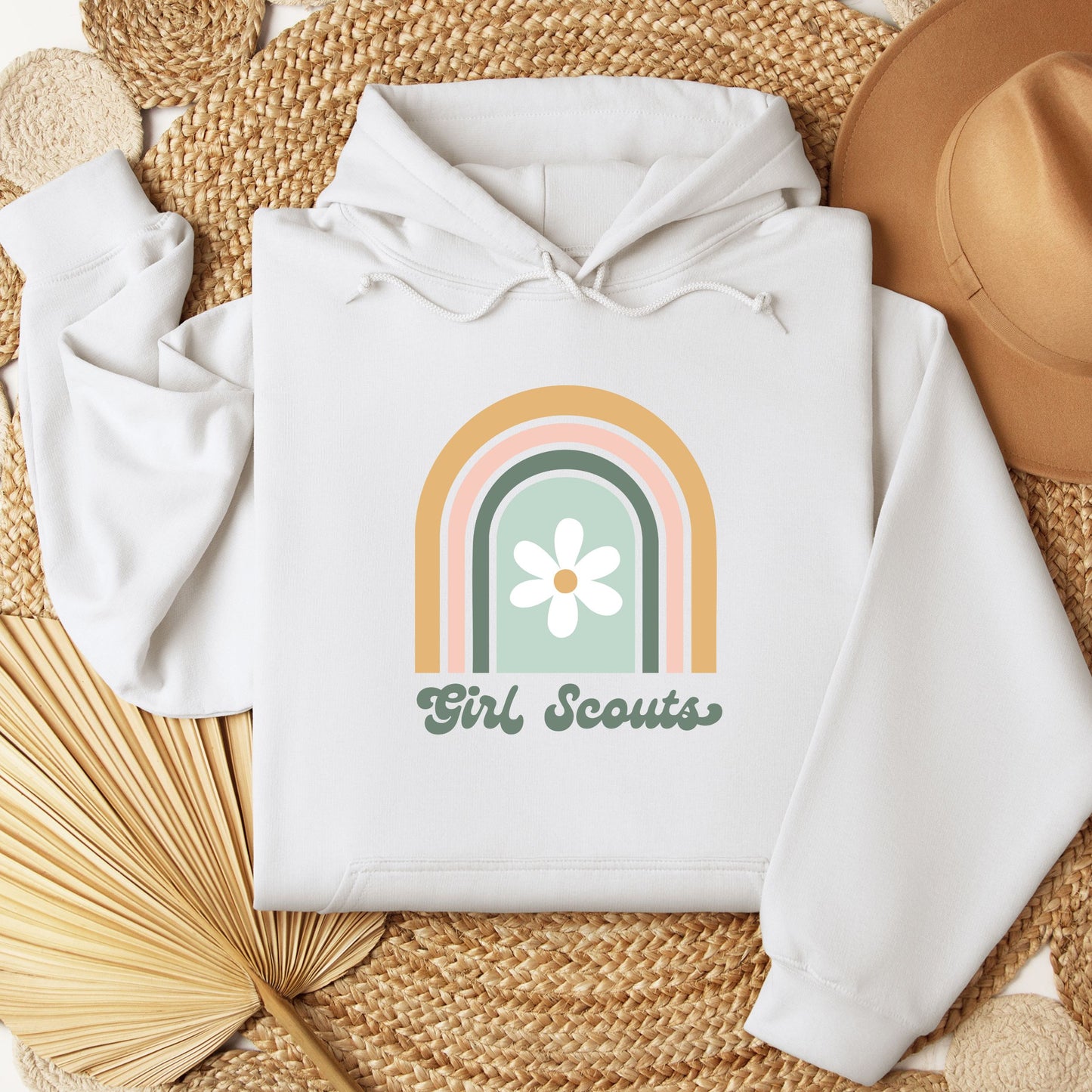 Retro Rainbow Girl Scout Youth/Adult Hoodie